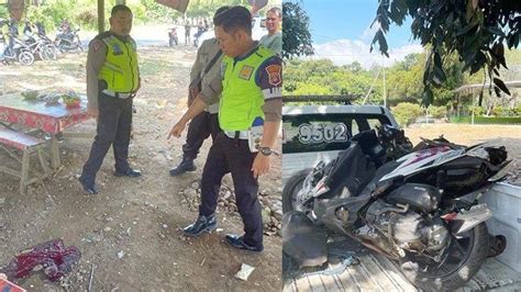 Pengendara Sepeda Motor Seruduk Warung Kopi Di Batu Benawa Kabupaten