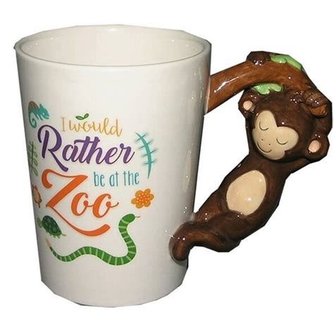 Cute 3d Animal Handle Ceramic Mug With Large Capacity For Milk Tea