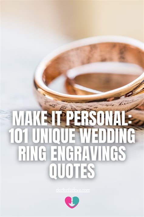 Make It Personal Unique Wedding Ring Engraving Quotes In Engraved Wedding Rings