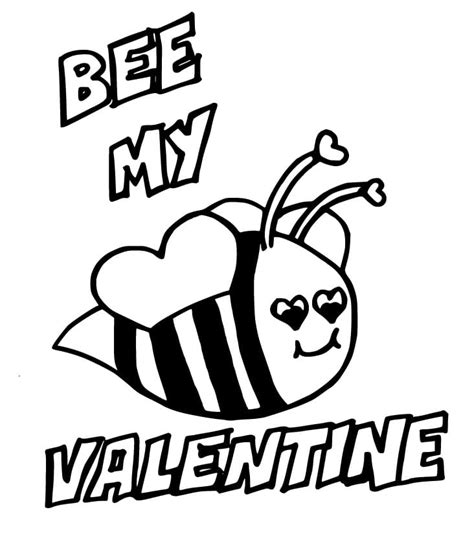 Valentine Bee Coloring Page My Xxx Hot Girl
