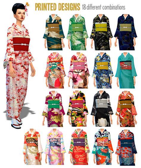 Yew No Sin Mi Kimono Part V Sims4 Clothes Anziehsachen Anziehen