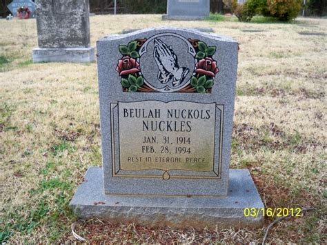 Beulah Elizabeth Nuckols Nuckles 1914 1994 Find A Grave Memorial