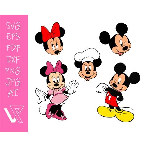 Minnie And Mickey Mouse Layered SVG Cricut Cut File Silhouet Inspire
