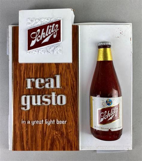 Sold At Auction Vintage Schlitz Real Gusto Beer Advertising Vacuum