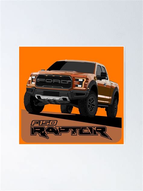 Ford F 150 Raptor Poster Von Auto Illustrate Redbubble