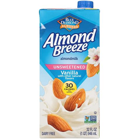 Almond Breeze Dairy Free Almondmilk Unsweetened Vanilla 32 Ounce