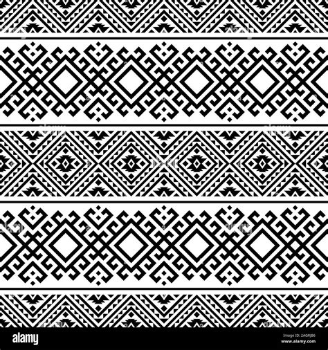 Aztec Seamless Ethnic Pattern Background Design Vector Template Element