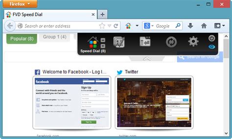 Fvd speed dial is a new tab page replacement tool with 3d speed dial and predefined images, sync and organize your bookmarks, groups, and most visited webpages. Speed Dial with Full Online Sync For Firefox