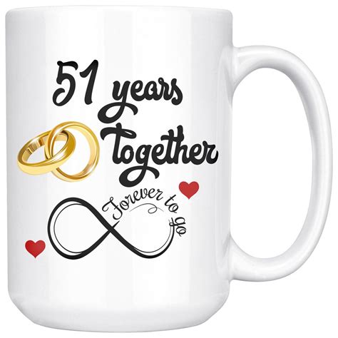 51st Wedding Anniversary T For Him And Her Married For 51 Etsy