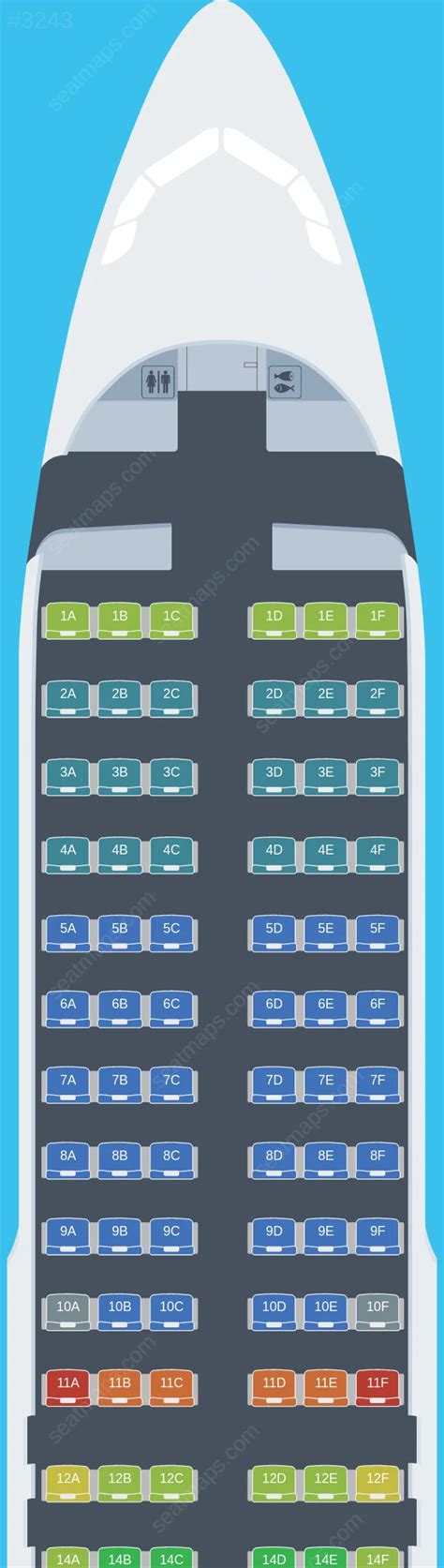 Seat Map Ratings Of Vueling Airbus A320