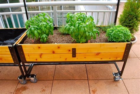 A raised bed on wheels is a garden on the go. Raised beds on wheels. | Vegetable garden raised beds ...