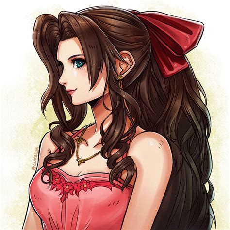 Aerith Gainsborough Final Fantasy And More Drawn By Lukrevadraws