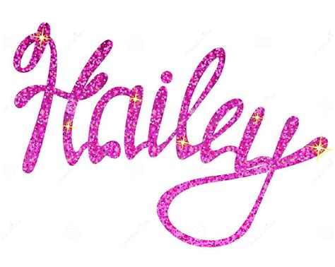 Hailey Name Lettering Tinsels Stock Vector Illustration Of Card