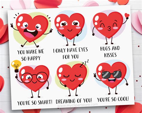 Funny Valentine Hearts Clipart Premium Vector Clipart By Myclipartstore