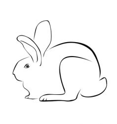 672 x 743 jpeg 49kb. Tracing of a white rabbit Royalty Free Vector Image