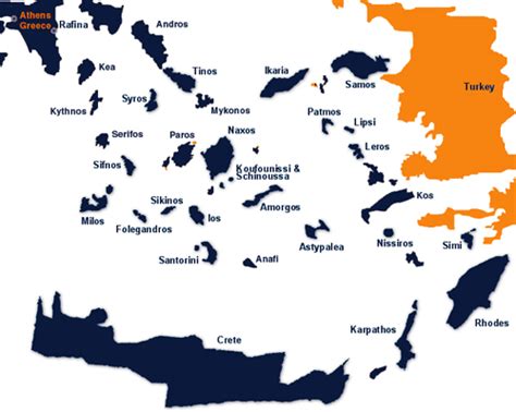 Greek Islands Map 