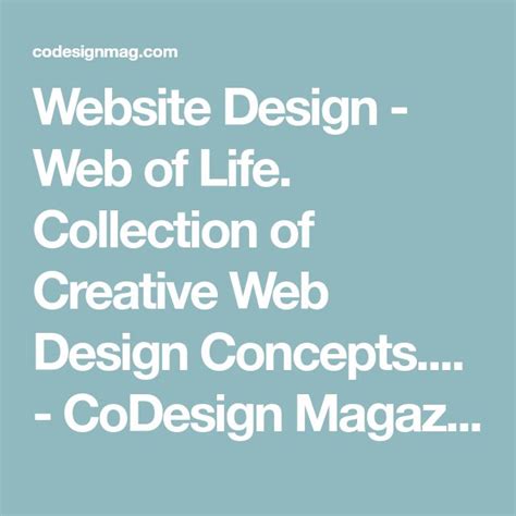 Website Design Web Of Life Collection Of Creative Web Design