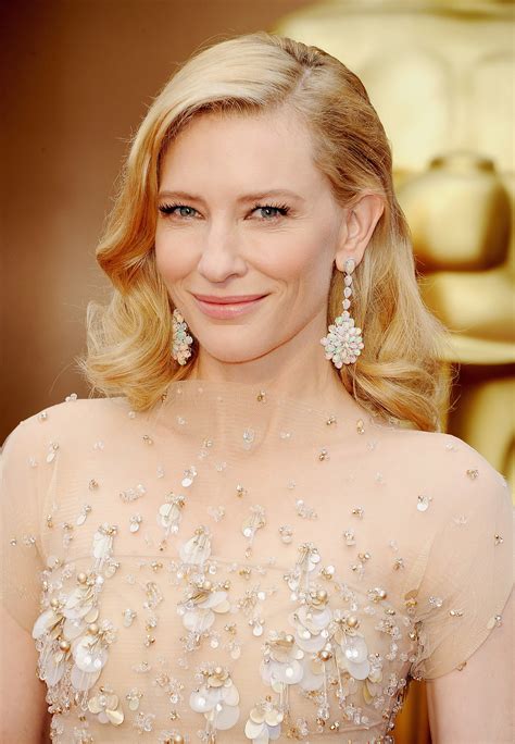 Cate Blanchetts Hair And Makeup At Oscars 2014 Popsugar Beauty