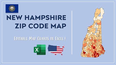 New Hampshire Zip Code Map In Excel Zip Codes List And Population Map