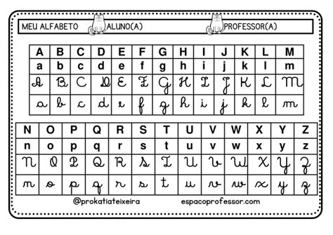 Ficha De Mesa Com Os 4 Tipos De Letras Para Baixar