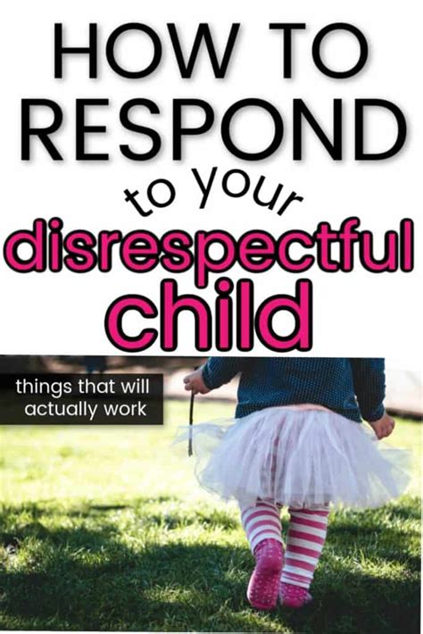 How To Respond When Your Child Is Being Disrespectful Habitat For Mom