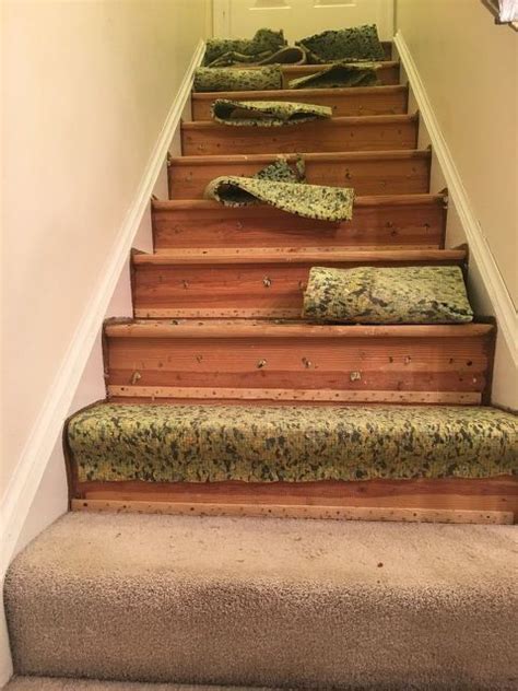 Stairs From Carpet To Wood Diy Stairs Carpet Stairs Stairs Under Carpet