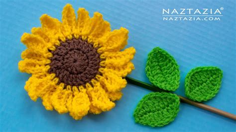 How To Crochet A Sunflower Easy Sunflowers For A Bouquet Vase And