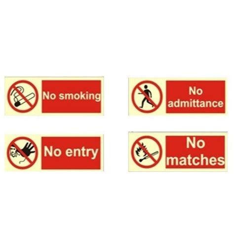Rectangular Red Prohibition Safety Signages For Industrial Rs