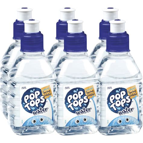 Pop Tops Natural Spring Water Poppers Multipack Lunch Box Bottles 250ml