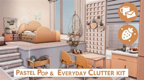 The Sims 4 Pastel Pop Kit And Everyday Clutter Kit Overview Pastel