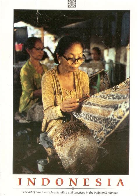 postcards of unesco intangible cultural heritage indonesia indonesian batik