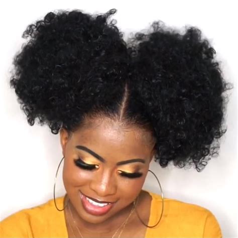 6inch Short Afro Puff Drawstring Ponytail Afro Puff Hairstyles Hair