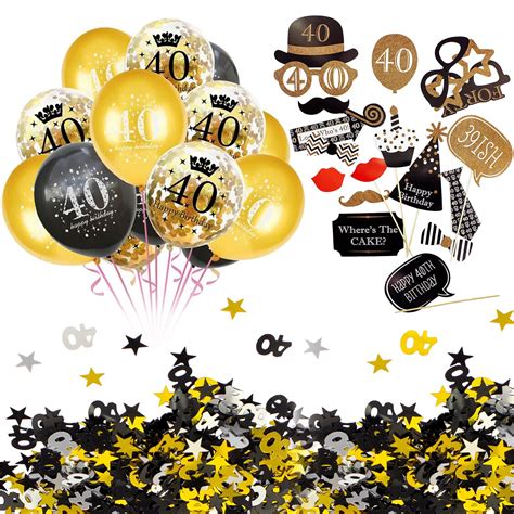 May 05, 2021 · coole geburtstagsbilder mit glückwünschen zum 40. 40. Geburtstag Party Feier Deko Set - Ballons + Fotorequisiten + Konfetti