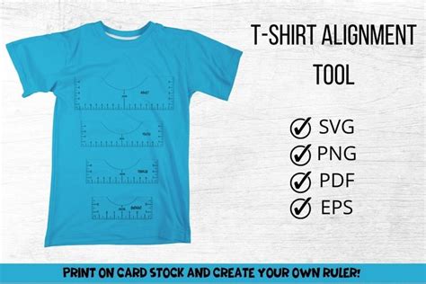 T-shirt Alignment Tool SVG, PNG, PDF, Tshirt Ruler (1680554