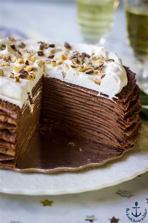 Double Chocolate Hazelnut Crepe Cake Recipe With Images Chocolate