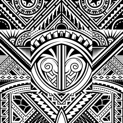 Pattern Background Hawaiian Tribal Tattoo Stock Illustrations 726 Pattern Background Hawaiian