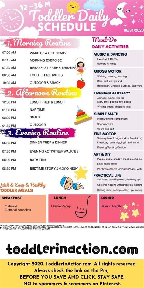 Super Simple Daily Toddler Schedule Editable Printable 12 36 Months