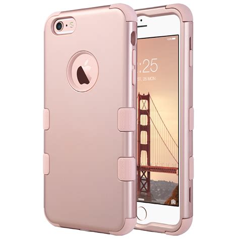 For Iphone 6 Plus6s Plus Rose Gold Hybrid Heavy Duty Shockproof