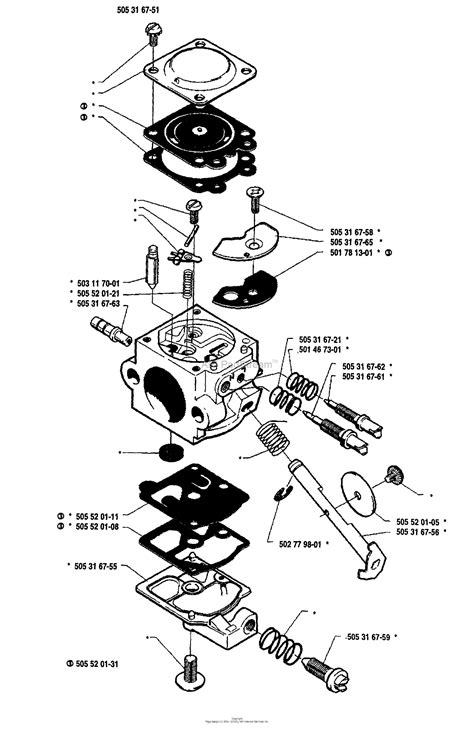 So, come on — let's take a tour of its many parts. Husqvarna 55 (1991-10) Parts Diagram for Carburetor Parts ...