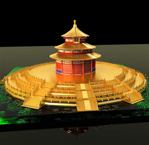 3d Model Chinese Palace Temple Cgtrader