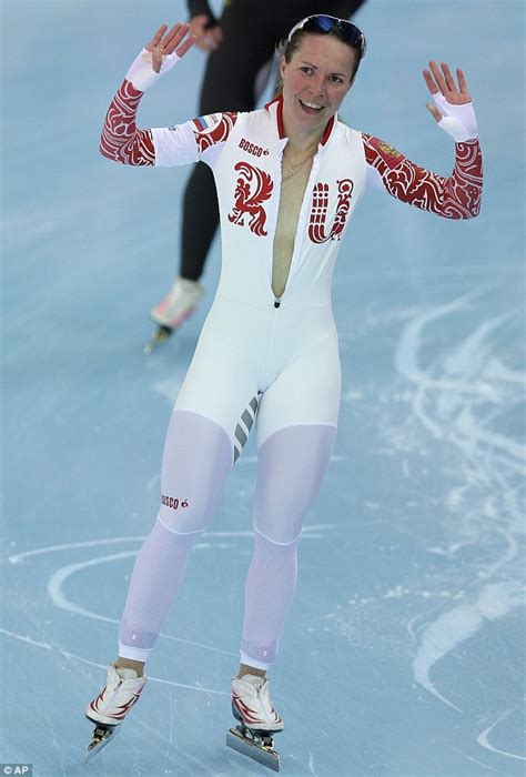 Russian Speed Skater Olga Graf Risks Sochi Olympic Fallout After Showing Decolletage Daily