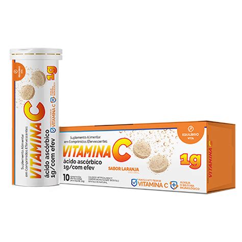 Vitamina C Tripla Ação 1g 30cp Efervescente Equilibra Vida
