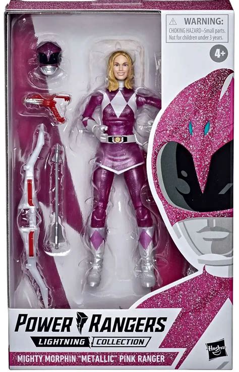 Power Rangers Mighty Morphin Lightning Collection Pink Ranger Exclusive Action Figure Metallic