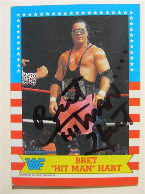 1987 Wwf Wrestling Cards Topps Bret Hart No1 Pro Wrestling