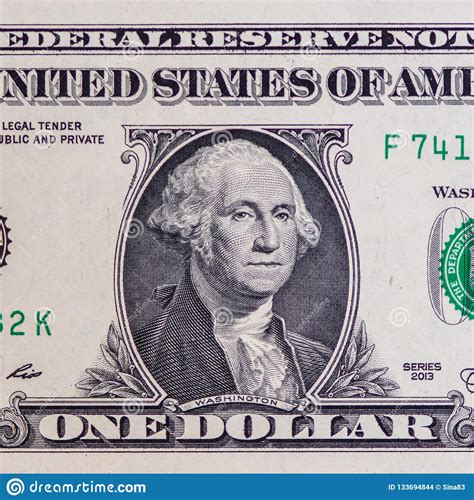 One Dollar Bill Closeup View Stock Photo 133694844
