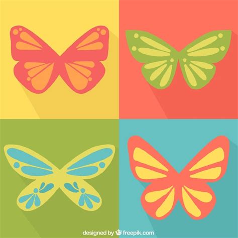 Free Vector Minimalist Butterflies In Flat Design
