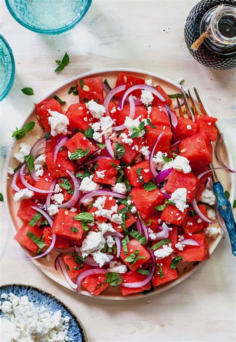 Watermelon Feta Salad Easy Summer Side Two Peas And Their Pod