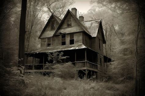 Premium Ai Image Creepy Witch House Photography