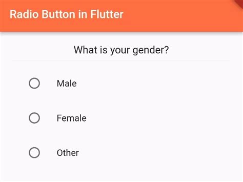 How To Add Radio Button In Flutter