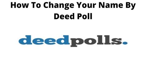 How To Change Name With Deed Poll Chaman Law Firm Best Law Firm In